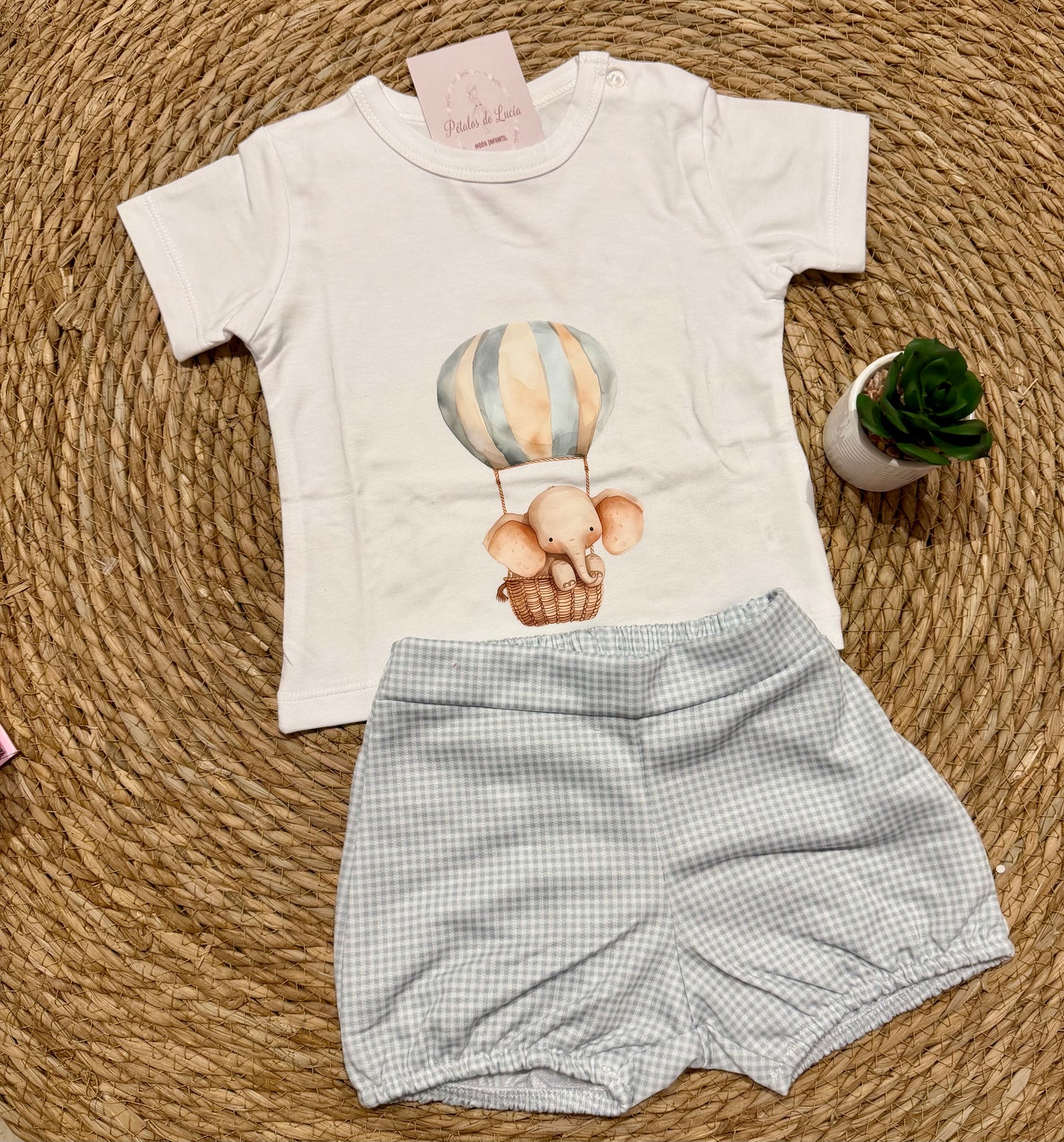 Conjunto Elefante con Pantalon de Cuadros