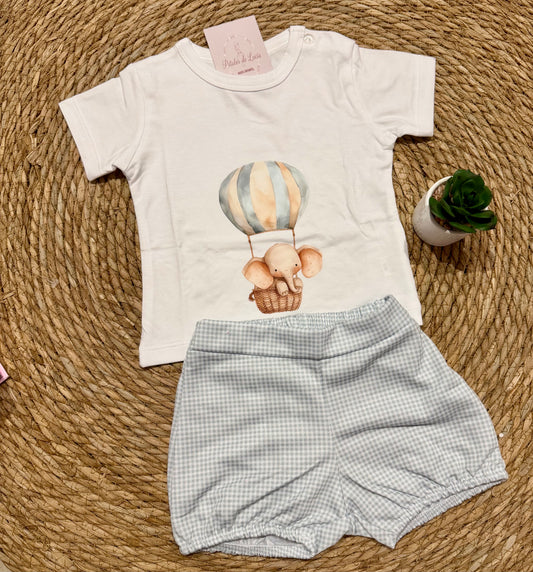 Conjunto Elefante con Pantalon de Cuadros